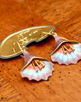 Vintage Shashi Mauve Angel's Trumpet Earrings