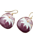 Vintage Shashi Mauve Lily Earrings
