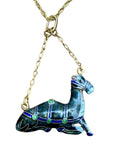 Vintage Shashi Midnight Blue Camel Necklace