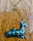 Vintage Shashi Midnight Blue Camel Necklace