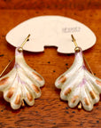 Vintage Shashi Mocha Frond Earrings