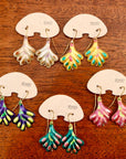 Vintage Shashi Mocha Frond Earrings