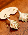 Vintage Shashi Mocha Frond Earrings