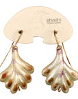 Vintage Shashi Mocha Frond Earrings