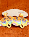 Vintage Shashi Mustard Modern Flower Dangles