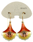 Vintage Shashi Orange Angel's Trumpet Earrings