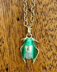 Vintage Shashi Pearl Bee Charm, Green