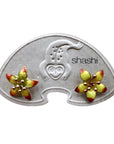 Vintage Shashi Plumeria Flower Studs