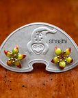 Vintage Shashi Plumeria Flower Studs