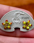 Vintage Shashi Plumeria Flower Studs