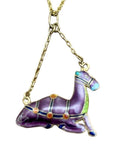 Vintage Shashi Purple Camel Necklace