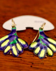 Vintage Shashi Purple Frond Earrings