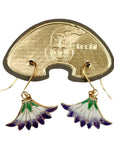 Vintage Shashi Purple Papyrus Flower Earrings