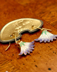 Vintage Shashi Purple Papyrus Flower Earrings