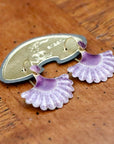Vintage Shashi Purple Scallop Earrings