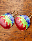 Vintage Shashi Red Lily Earrings