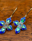 Vintage Shashi Salvia Flower Earrings