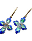 Vintage Shashi Salvia Flower Earrings