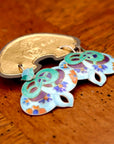 Vintage Shashi Sky Blue Modern Flower Dangles