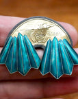 Vintage Shashi Teal Pencil Earrings