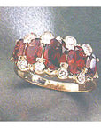 Westminster 14k Gold, Garnet and Diamond Ring