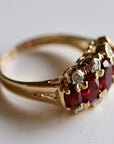 Westminster 14k Gold, Garnet and Diamond Ring