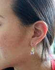 Westminster Amethyst, Pearl and Peridot Earrings