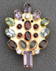 Yule Harlequin Jewel Pin