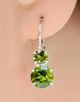 La Bohème Peridot Silver Earrings