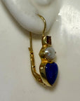 Fanny Kemble Lapis, Freshwater Pearl and Rhodolite Garnet Earrings