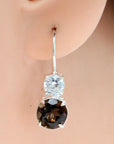 La Bohème Yellow Topaz and Cubic Zirconia Silver Earrings