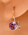Sol Invictus Amethyst Silver Earrings