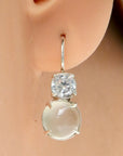 La Bohème Moonstone and Cubic Zirconia Silver Earrings