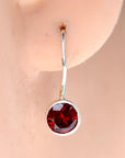 Sol Invictus Garnet Silver Earrings