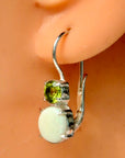 La Bohème Opal and Peridot Silver Earrings
