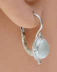 Midlothian Moonstone Silver Earrings