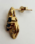 14k Winged Sapphire and Diamond Earrings