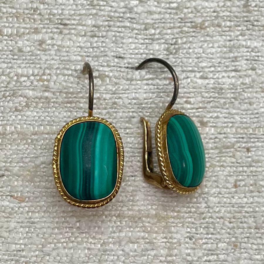 Middle Kingdom Malachite Earrings