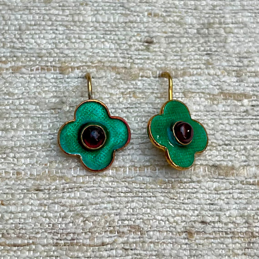 The Ziegfeld Clover Dangle Earrings