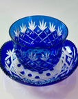 Blue Fields Glass Ware Set of 2 Dishes