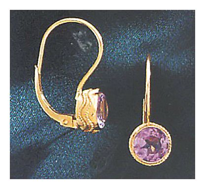 14k Amethyst Birthstone Earrings