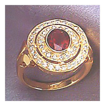 14K Apollo Garnet and Diamond Ring (.50ct)