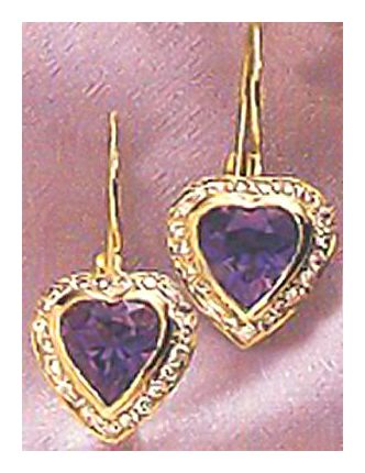 14k Carmen Iolite and Diamond Earrings (.55ct)
