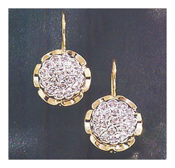 14k Chrysanthemum Diamond Earrings (.25ct)