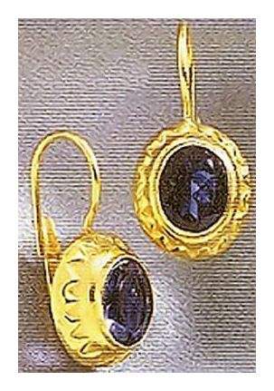 14k Crown Iolite Earrings