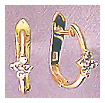 14k Diamond Clover Earrings (.16ct)