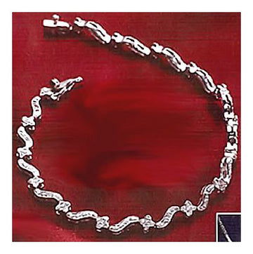 14k Diamond Daisy Chain Bracelet