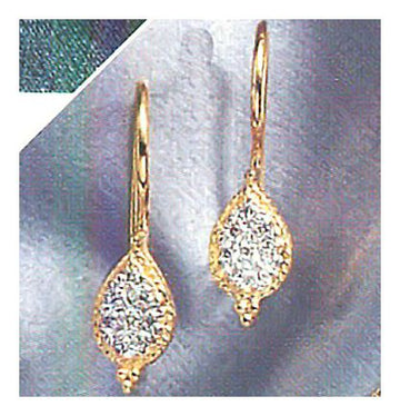 14k Diamond Dewdrop Earrings