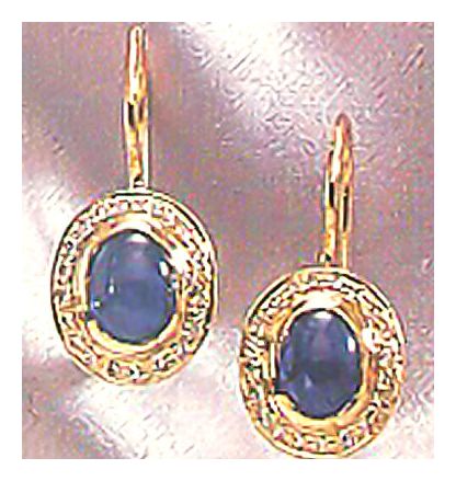14k Isabella Of Castille Sapphire and Diamond Earrings (.20ct)