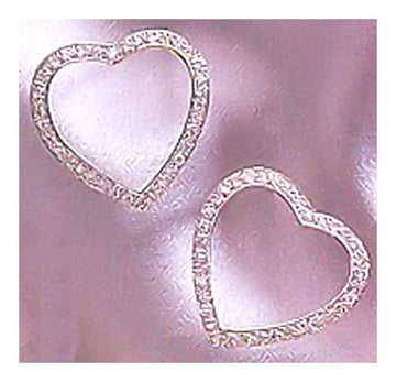 14k Juliet Diamond Heart Earrings (.60ct)